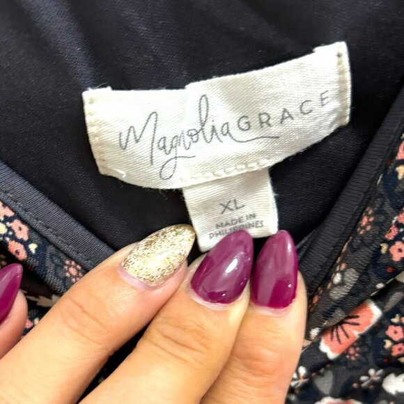 Magnolia Grace Women’s Size XL Multi Color Floral Stretch A-line Dress - Picture 6 of 8